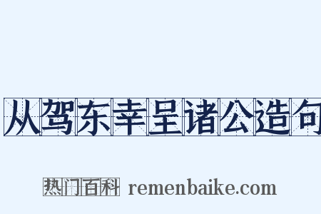 从驾东幸呈诸公造句是什么意思的图片